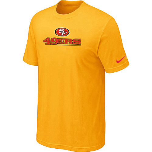 Nike San Francisco 49ers Authentic Logo NFL T-Shirt - Yellow